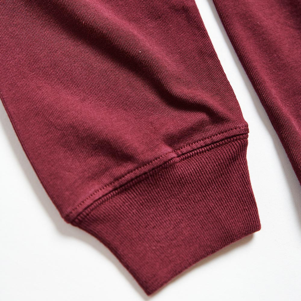 EDWIN 橘標 職人排版LOGO長袖T恤-男款 朱紅色 4