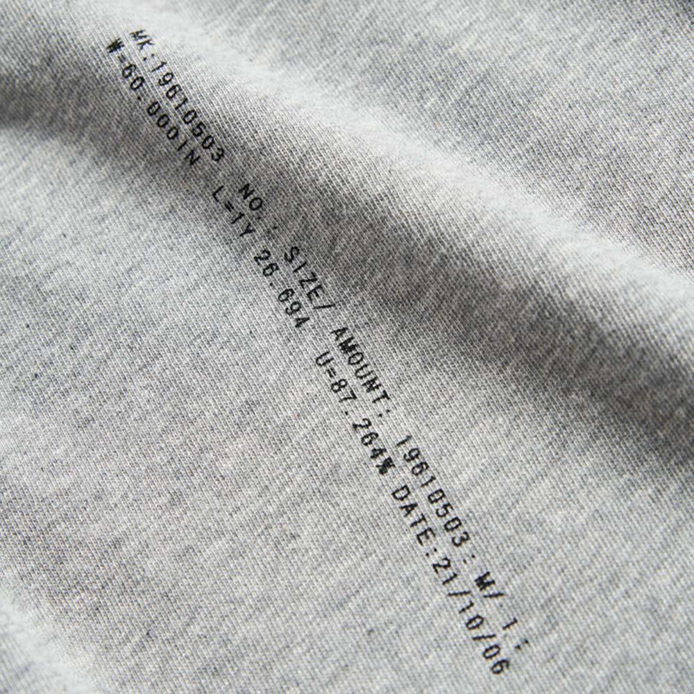 EDWIN 橘標 職人排版LOGO長袖T恤-男款 麻灰色 5