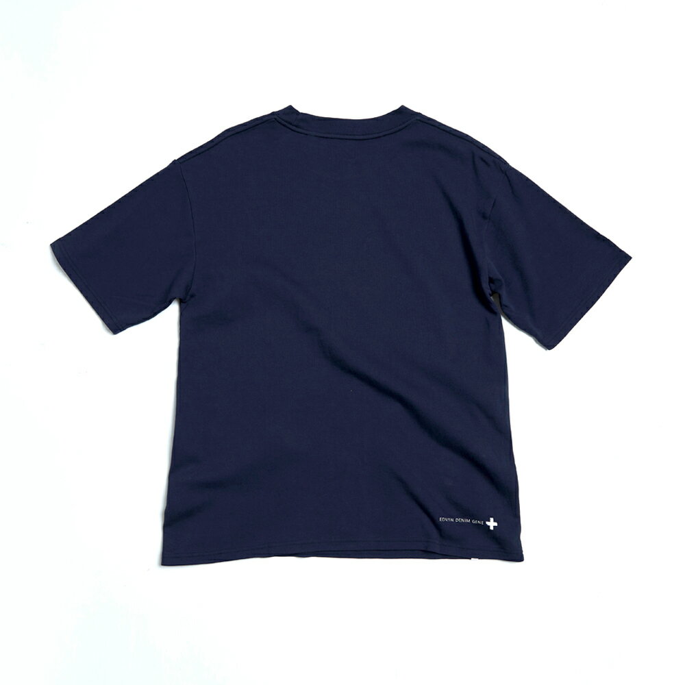 EDWIN 男款 橘標 圓形LOGO短袖T恤 (丈青色) 2