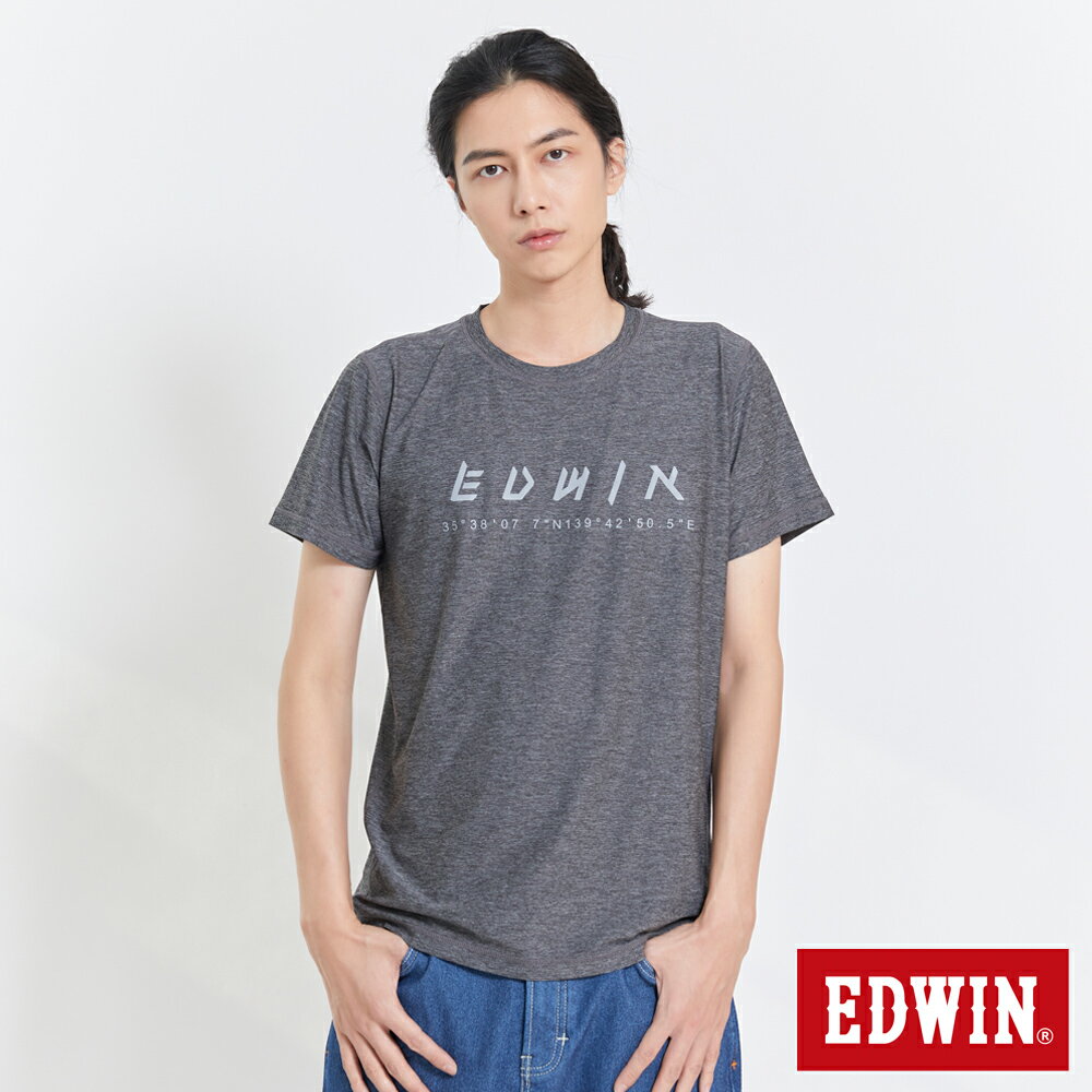 特降品↘ EDWIN EFS吸濕排汗反光短袖T恤-男款 黑色 #滿2件享折扣