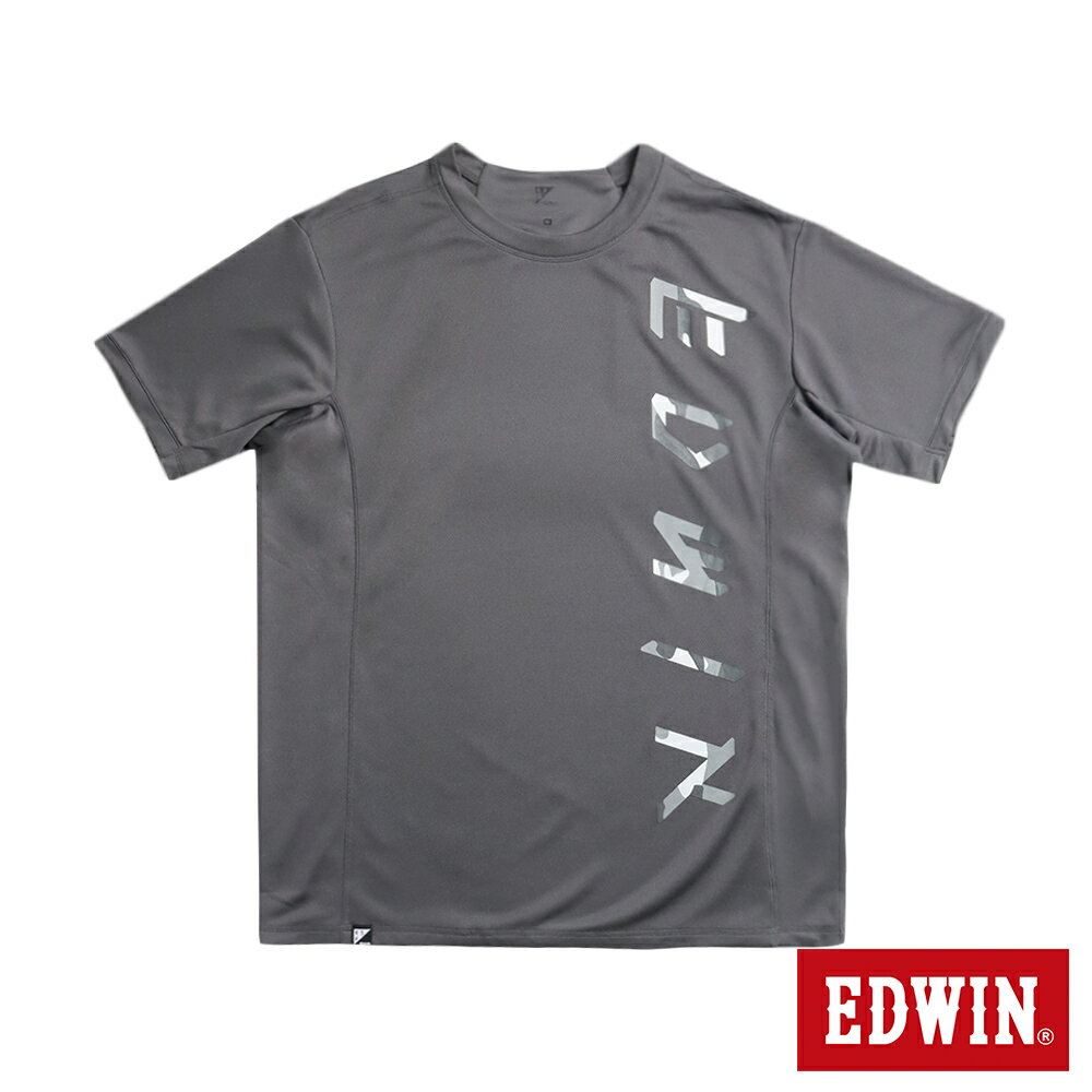 EDWIN 機能剪接迷彩短袖T恤-男款 灰色 #丹寧服飾特惠