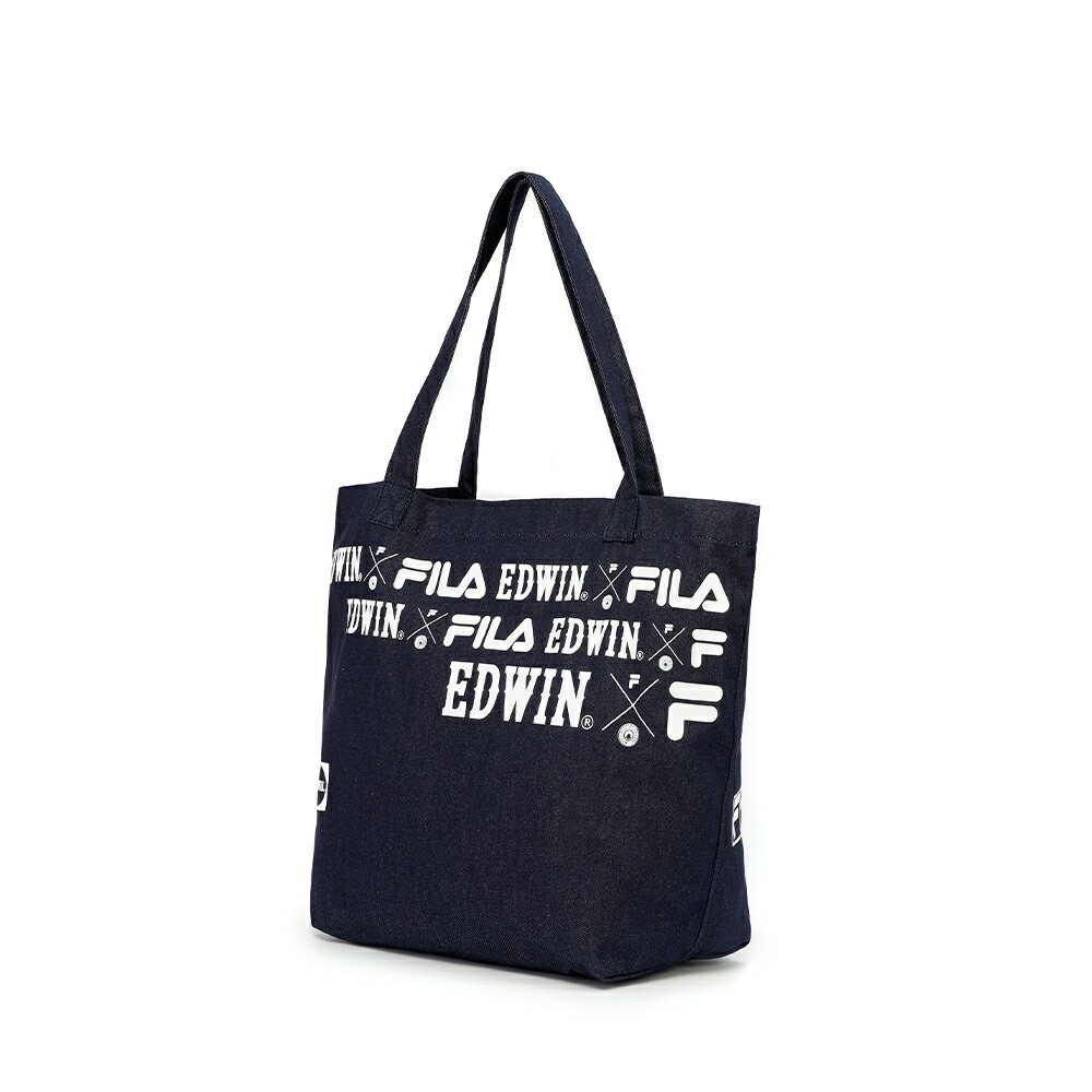 EDWIN x FILA 聯名系列 經典主義丹寧托特包  原藍磨 4