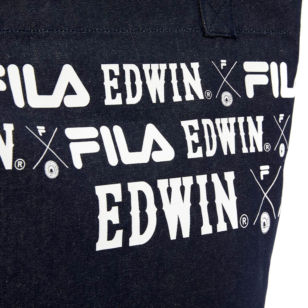 EDWIN x FILA 聯名系列 經典主義丹寧托特包  原藍磨 6