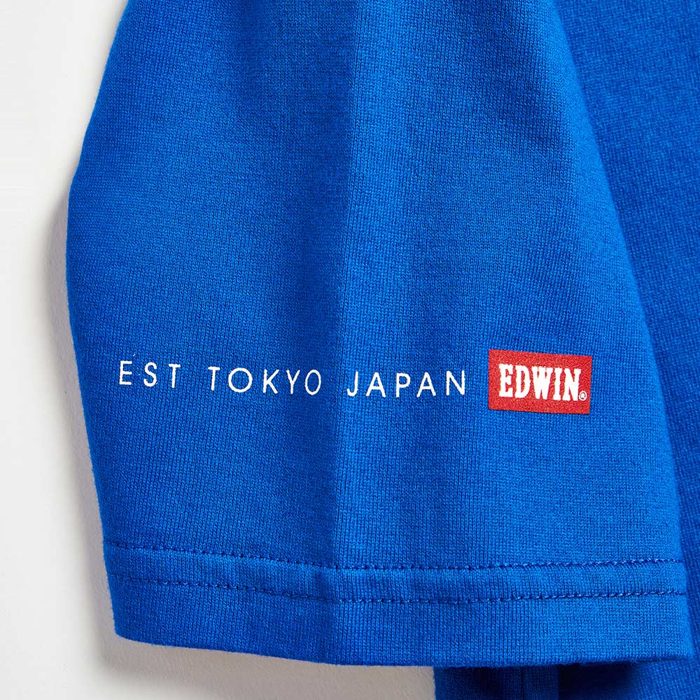 EDWIN 男款 紅標繡線LOGO短袖T恤 (藍色) 5