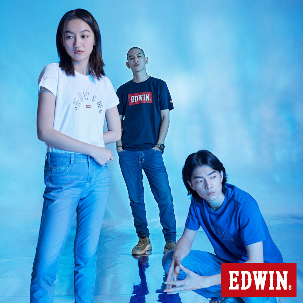 EDWIN 男款 紅標繡線LOGO短袖T恤 (藍色) 6