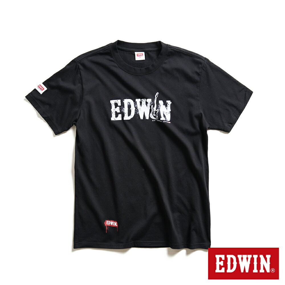 EDWIN EDGE搖滾LOGO短袖T恤-男款 黑色