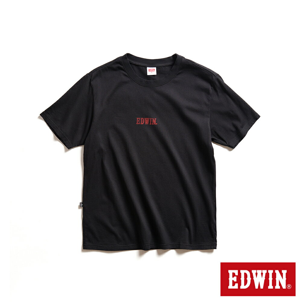 EDWIN EDGE音浪LOGO短袖T恤-男款 黑色