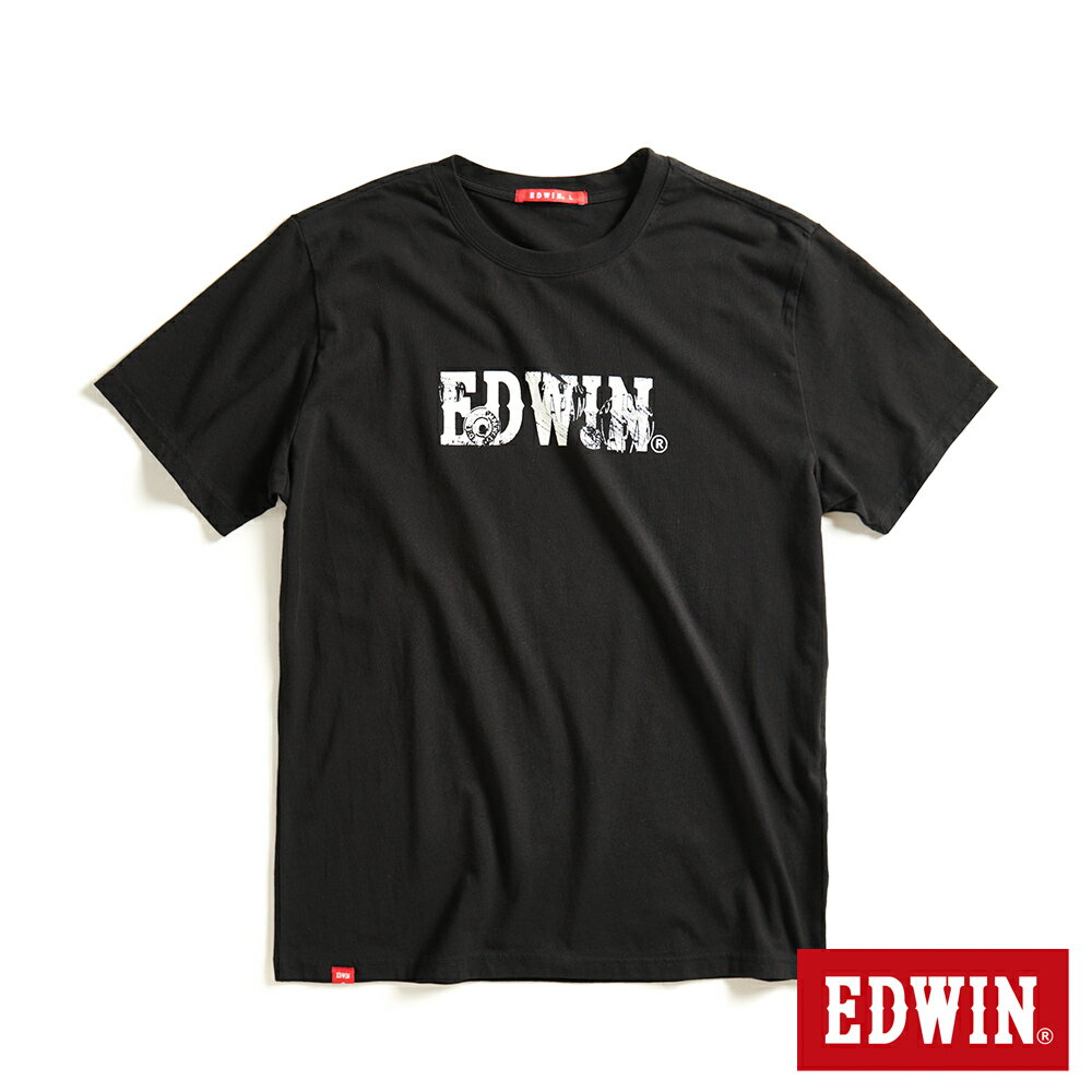 EDWIN 男女款 手繪立扣LOGO短袖T恤 (黑色) 5