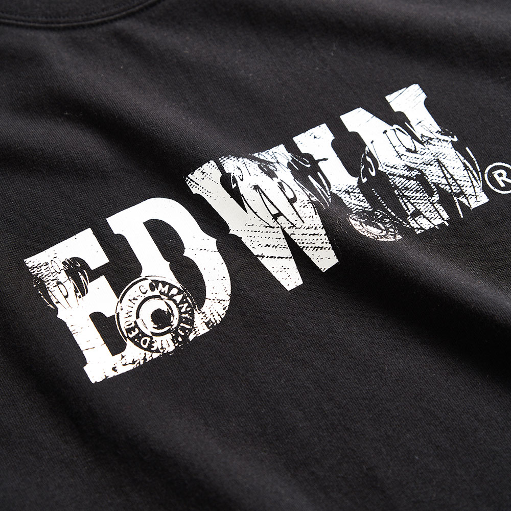 EDWIN 男女款 手繪立扣LOGO短袖T恤 (黑色) 7