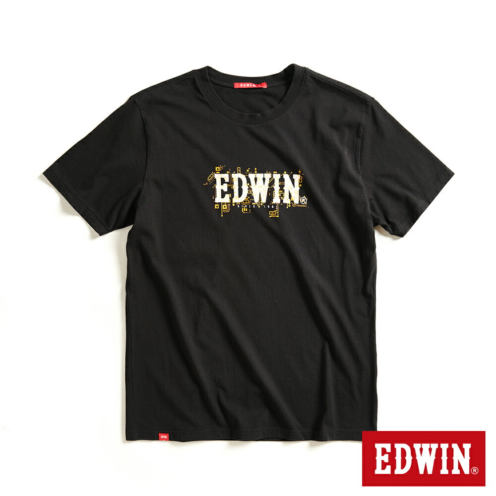 EDWIN 男女款 晶片LOGO短袖T恤 (黑色) 5