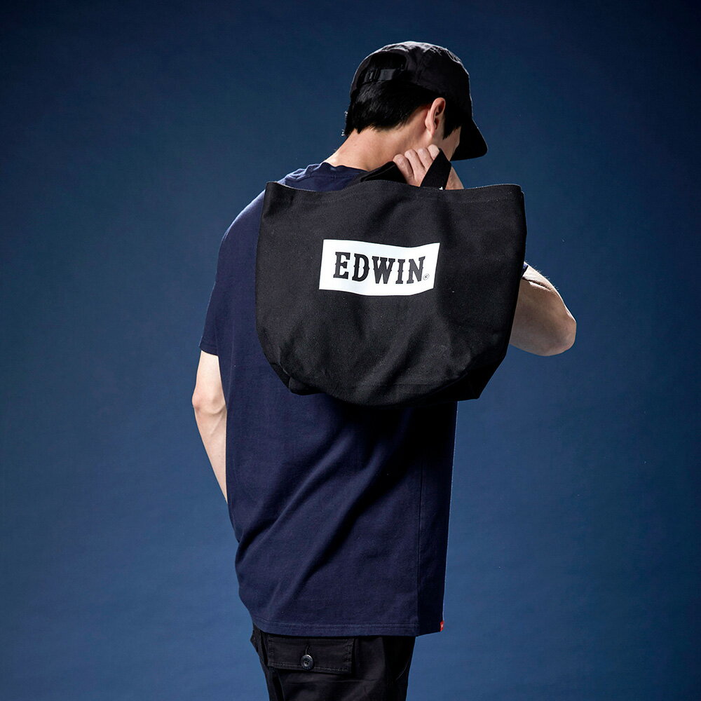 EDWIN 男女款 3D上下堆疊短袖T恤 (丈青色) 2