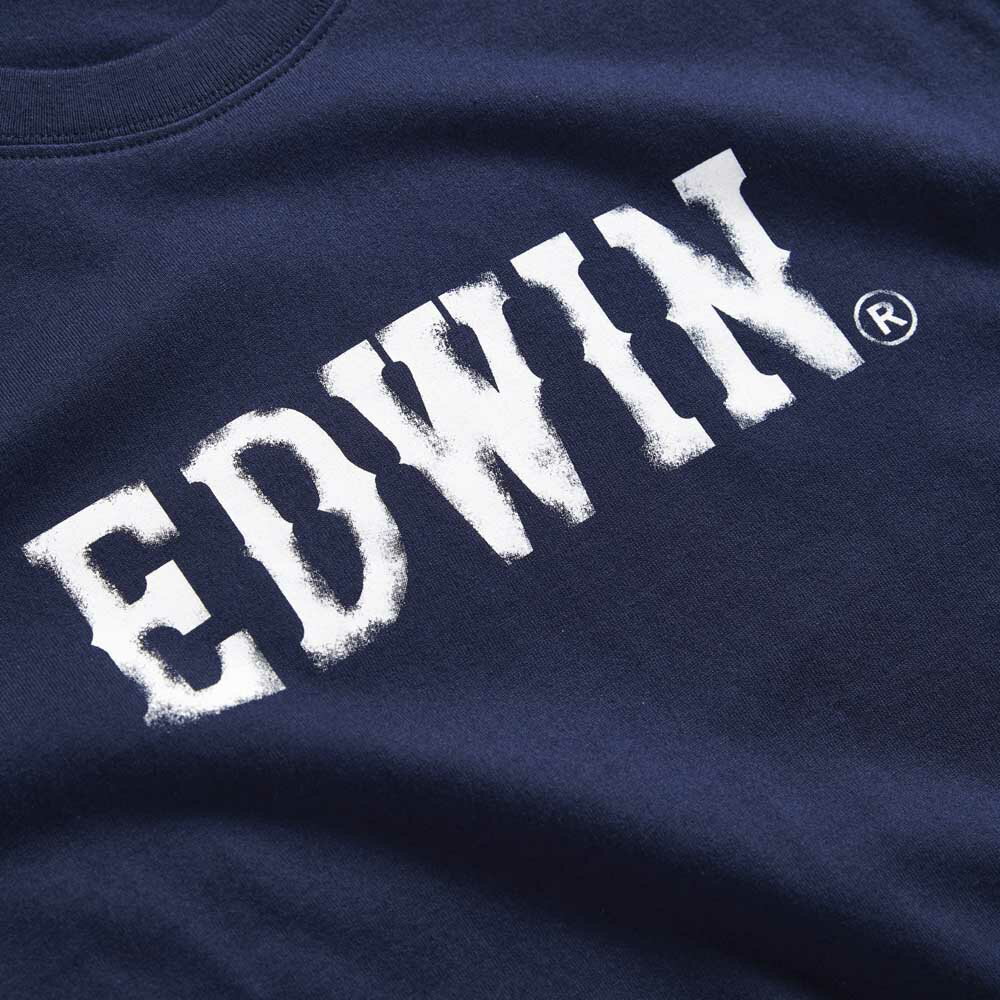 EDWIN 男款 斑駁LOGO短袖T恤 (丈青色) 2