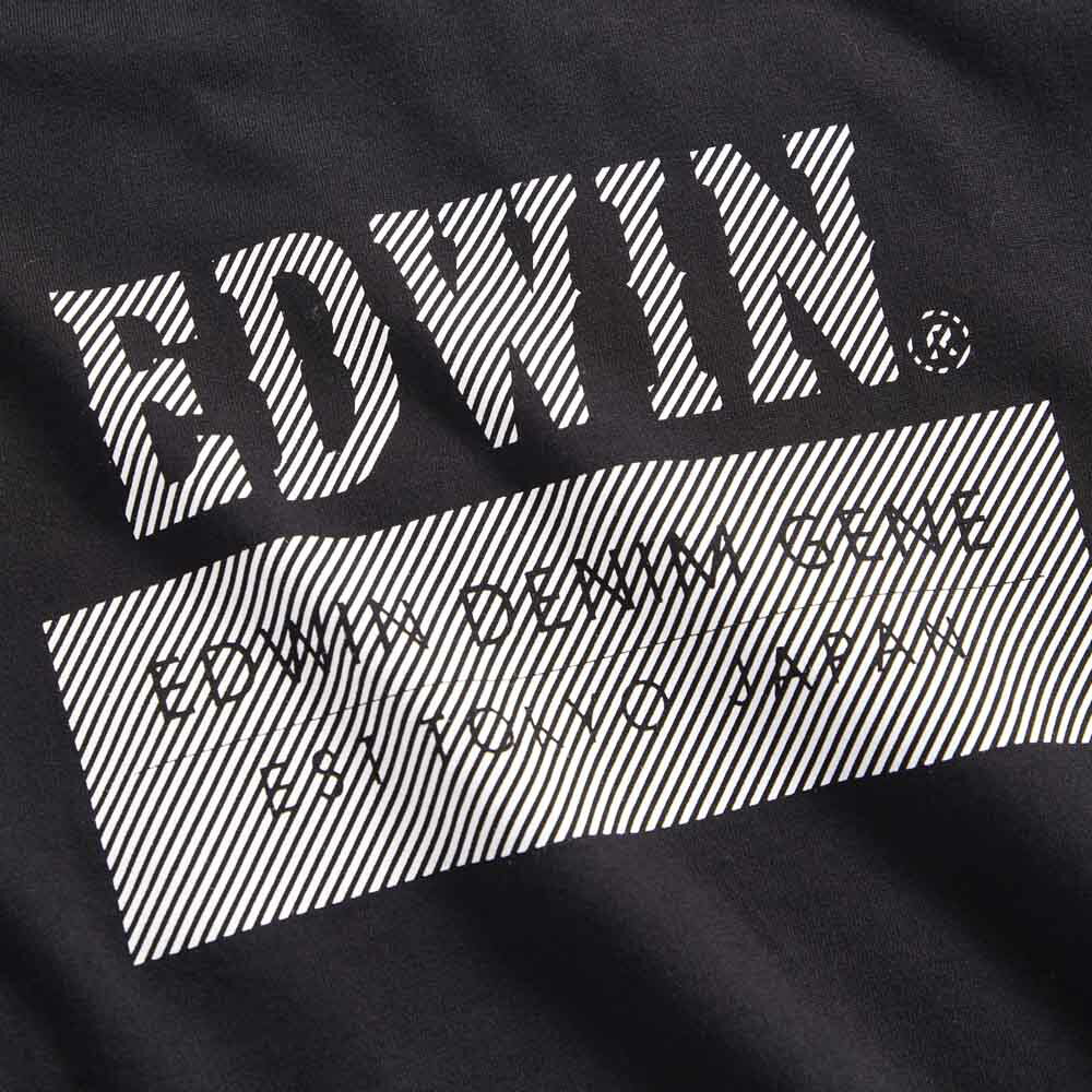 EDWIN 男款 斜紋經典LOGO短袖T恤 (黑色) 2