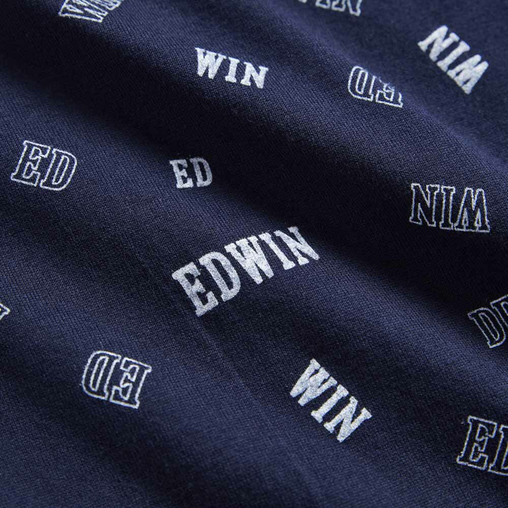 EDWIN 男款 滿版LOGO印花短袖T恤 (丈青色) 2