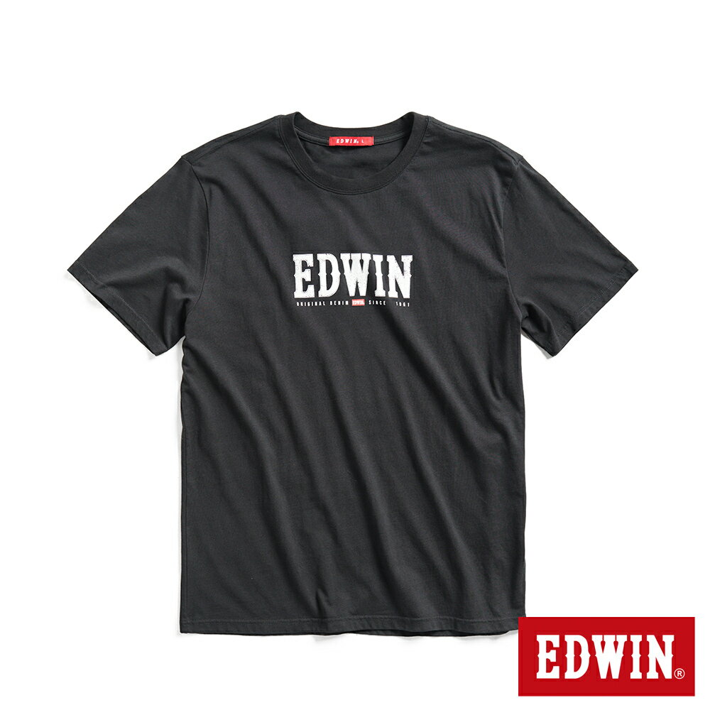 EDWIN 復古EDWIN經典短袖T恤-男款 黑色 #滿件享折扣