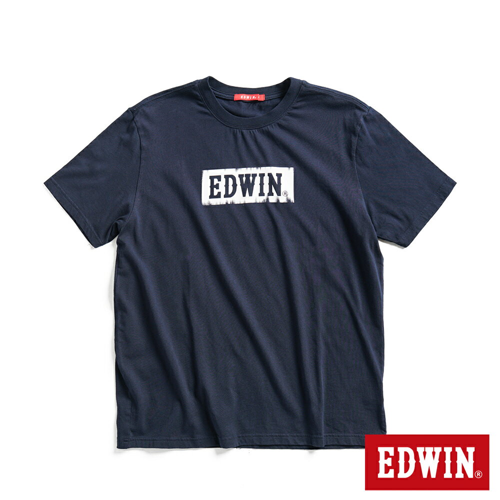 EDWIN 男款 工業風格經典LOGO短袖T恤 (丈青色)