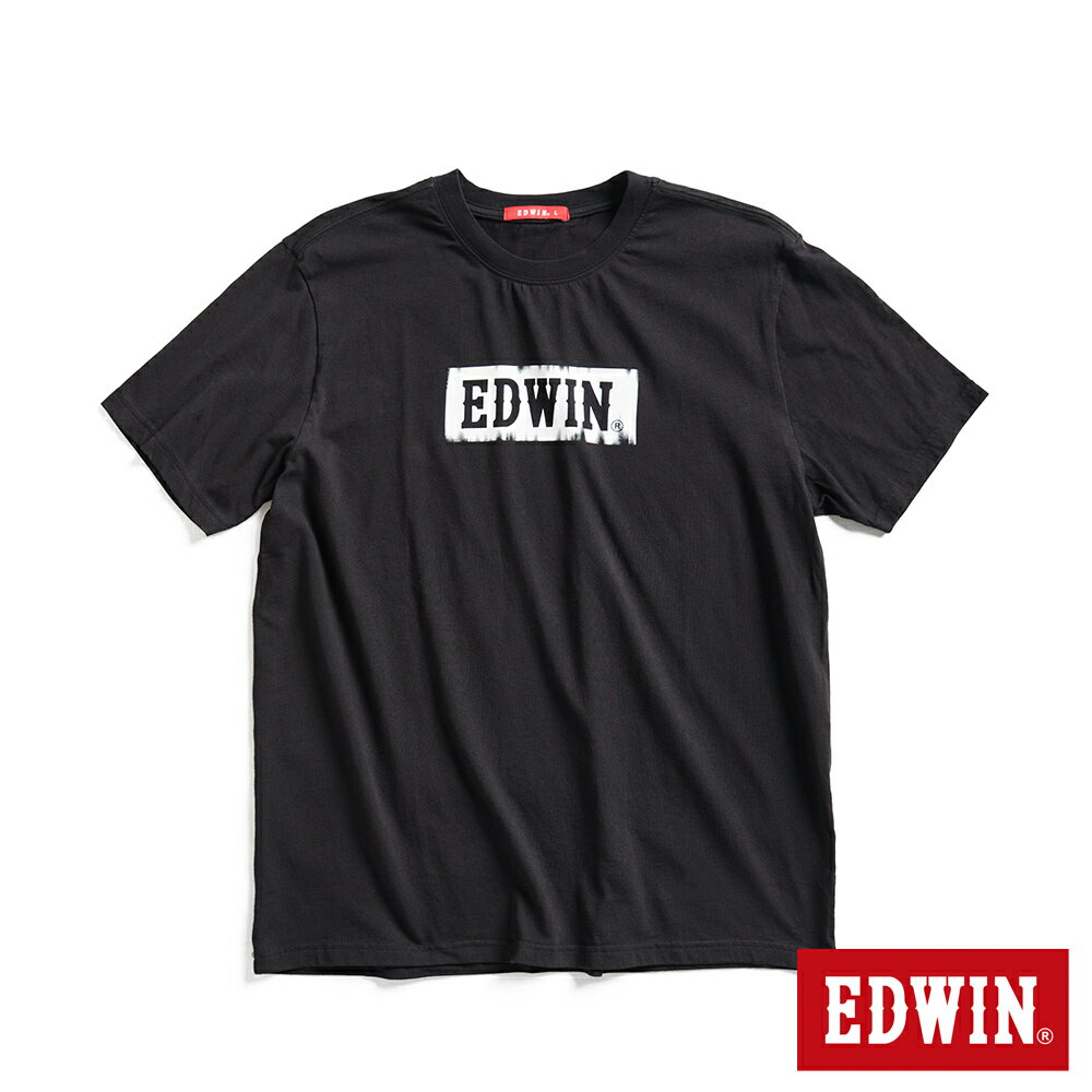 EDWIN 男款 工業風格經典LOGO短袖T恤 (黑色)