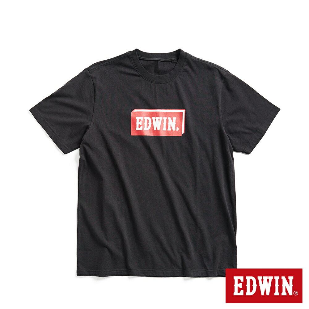 EDWIN 男款 精裝書本LOGO短袖T恤 (黑色)