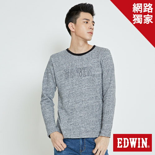EDWIN 基本繡花 花紗長袖T恤