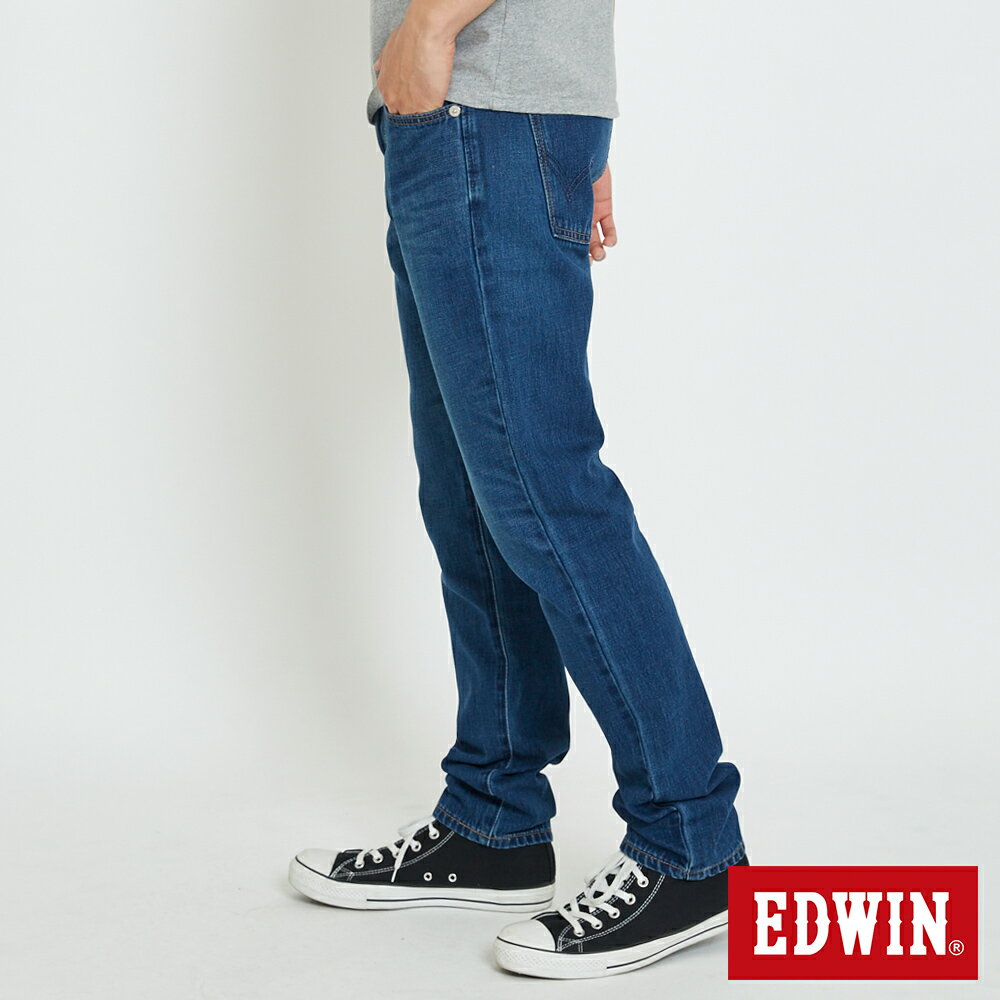 EDWIN 男款 503復古水洗純棉AB牛仔褲TAPERED(石洗藍) #滿件享折扣 2