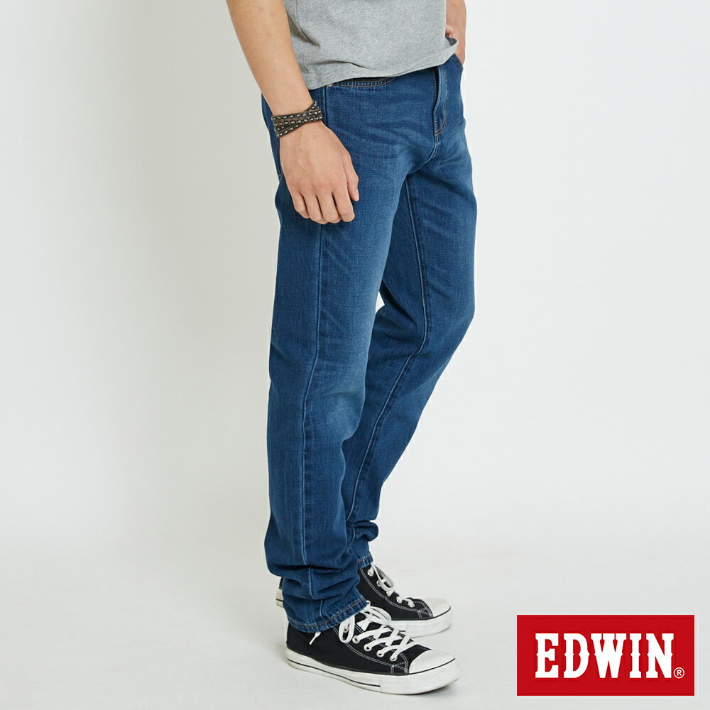 EDWIN 男款 503復古水洗純棉AB牛仔褲TAPERED(石洗藍) #滿件享折扣 3