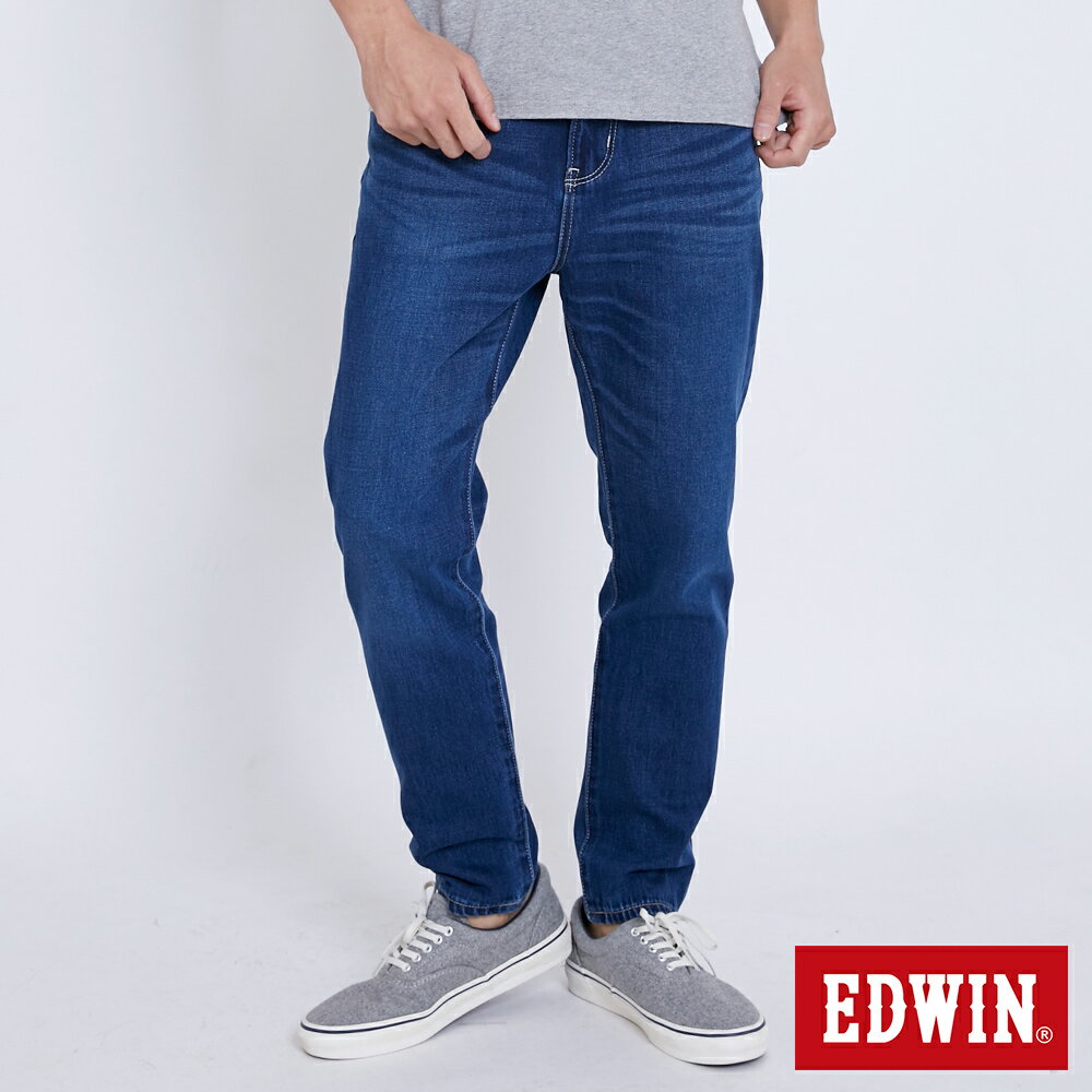EDWIN 503 BASIC 九分AB牛仔褲-男女款 中古藍 TAPERED