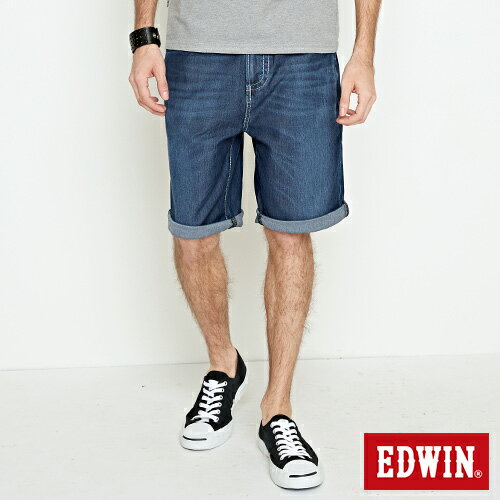 EDWIN 迦績雙開袋 牛仔短褲