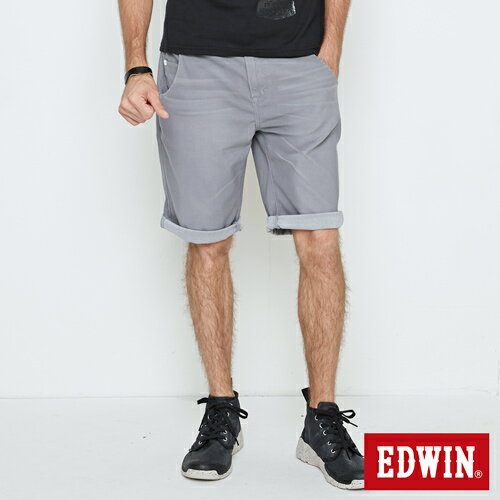 EDWIN JERSEYS 迦績 合身版 休閒短褲-男款 淺灰色 SHORTS