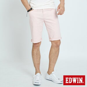 EDWIN 503 KAKHI 基本五袋式 五分色短褲-男款 淡粉色 SHORTS