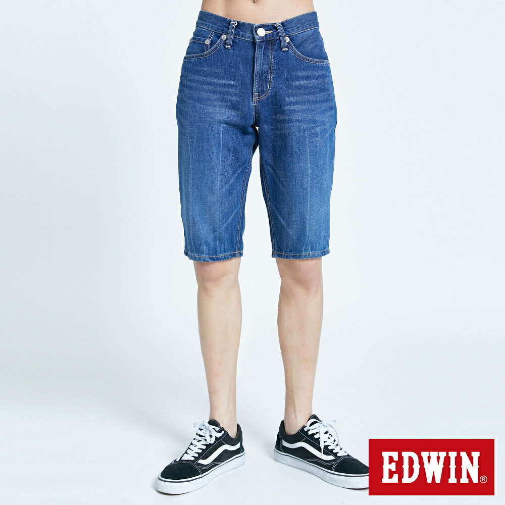 EDWIN 503 基本復古牛仔短褲-男款 中古藍 SHORTS #丹寧服飾特惠