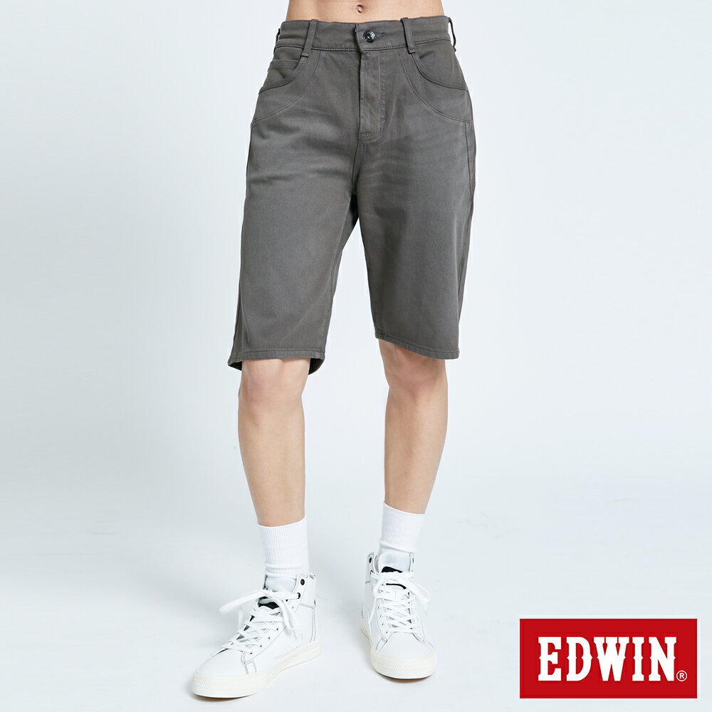 EDWIN 男款 加大碼 JERSEYS迦績 EJ3 涼感棉寬鬆短褲 (中灰色)
