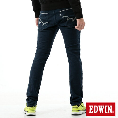 EDWIN EDGE LINE 大尺碼 後染迷彩提織 窄直筒色褲-男款 丈青 SLIM CASUAL PANTS 《7月APP結帳限定折扣》單筆滿666憑序號「19Jul50折50元」單筆滿6000憑序號「19Jul500單筆折500元」[限一次]