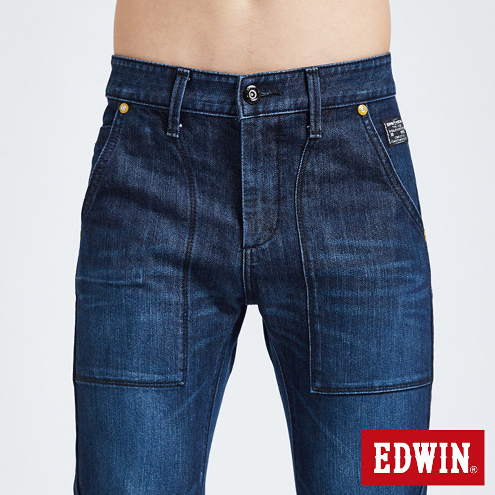 EDWIN 男款 EFUNCTION3D伸縮窄直筒牛仔褲(酵洗藍) 6