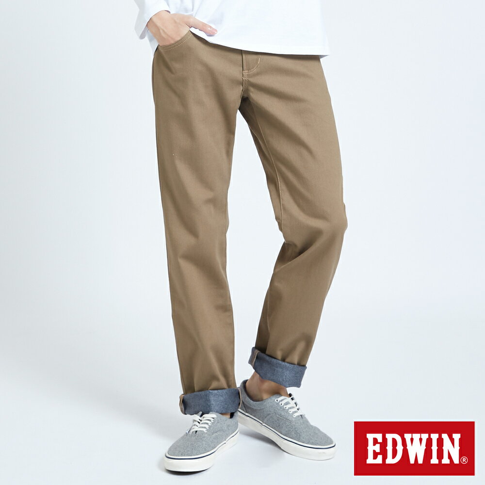 EDWIN 503 BLUE TRIP 保溫款 中直筒牛仔褲 -男款 褐色 STRAIGHT #丹寧服飾特惠