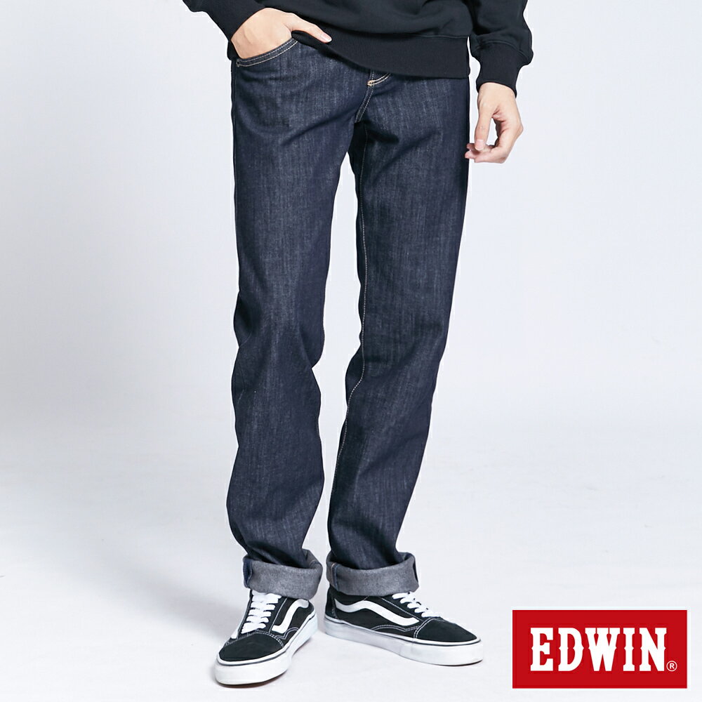 EDWIN 503 BLUE TRIP 大尺碼 保溫款 中直筒牛仔褲 -男款 原藍色 STRAIGHT #丹寧服飾特惠