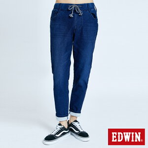 EDWIN EJ6柔感 保暖款 中低腰運動褲-男款-中古藍