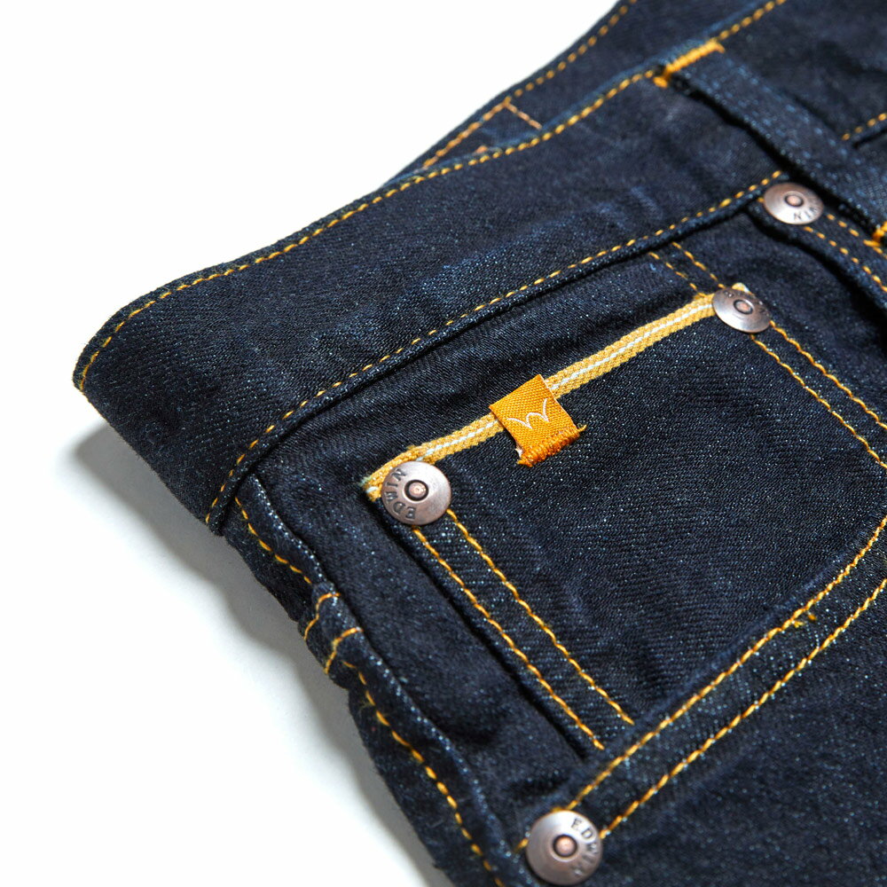 EDWIN 男款 PLUS+ 不對稱赤耳窄管褲 (原藍色) 5