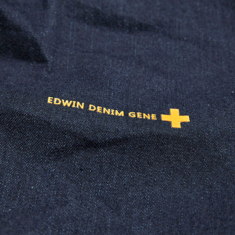 EDWIN 男款 PLUS+ 不對稱赤耳窄管褲 (原藍色) 7