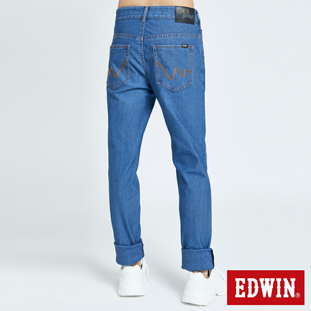 EDWIN 男款 JERSEYS 迦績 EJ7 透氣錐形AB牛仔褲 (石洗藍) 2