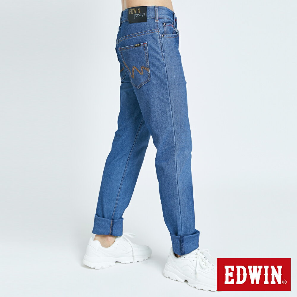 EDWIN 男款 JERSEYS 迦績 EJ7 透氣錐形AB牛仔褲 (石洗藍) 3