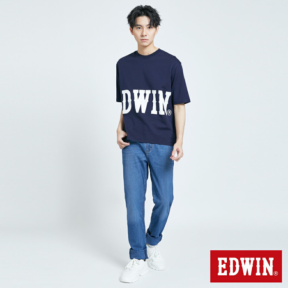 EDWIN 男款 JERSEYS 迦績 EJ7 透氣錐形AB牛仔褲 (石洗藍) 5