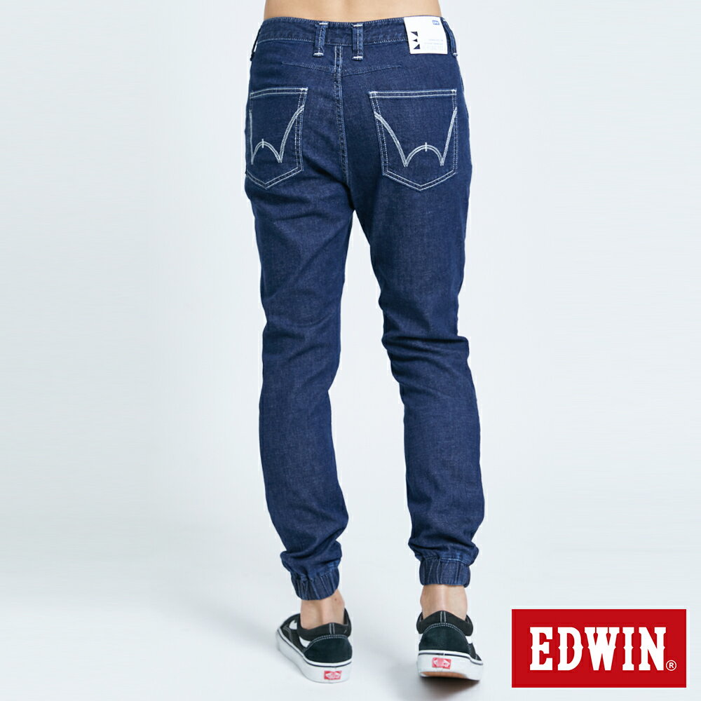 EDWIN E-FUNCTION 剪接束口牛仔褲-男款 酵洗藍 TAPERED 2