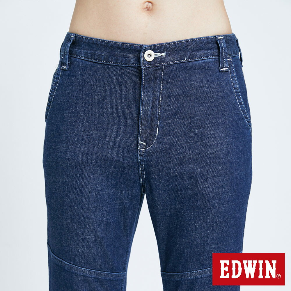 EDWIN E-FUNCTION 剪接束口牛仔褲-男款 酵洗藍 TAPERED 6