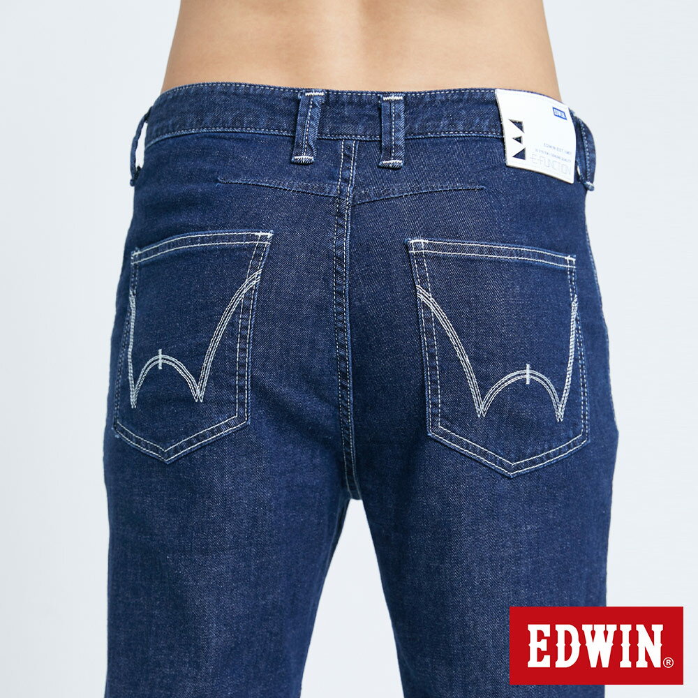 EDWIN E-FUNCTION 剪接束口牛仔褲-男款 酵洗藍 TAPERED 7