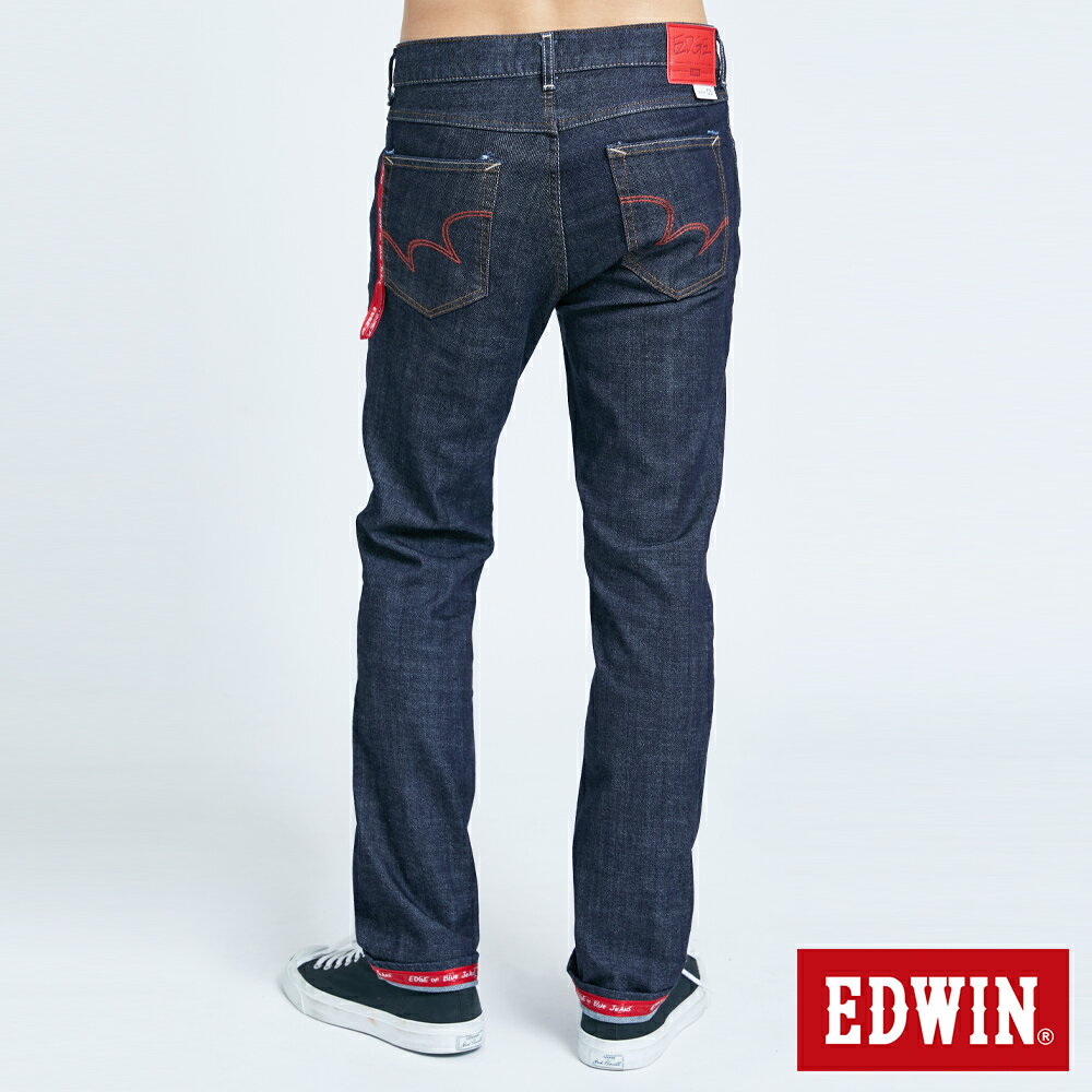 EDWIN 男款 EDGE 加大碼織帶滾邊中直筒牛仔褲 (原藍色) 2