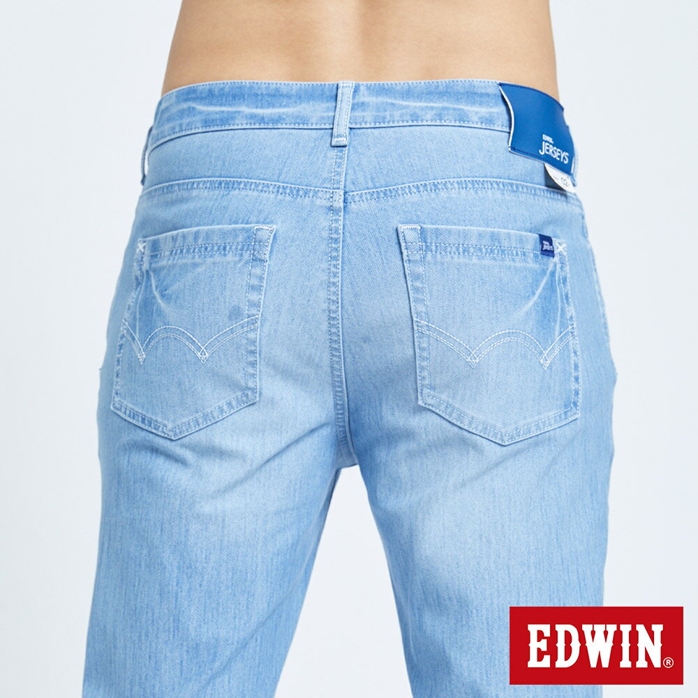 EDWIN JERSEY 迦績 EJ2超彈窄直褲-男款 拔淺藍 5
