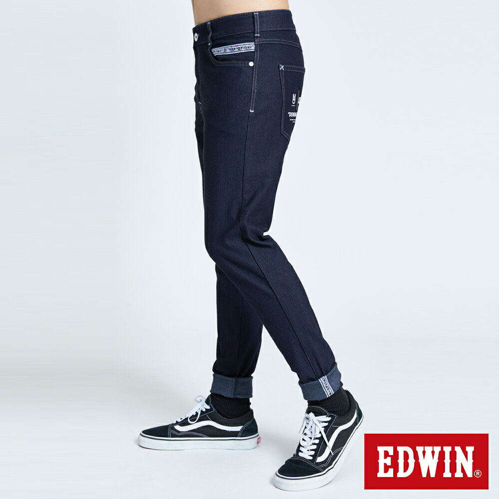 EDWIN JERSEYS 迦績 EJ6 天竹大師MED第四代牛仔長褲-男款 黑色 TAPERED 4