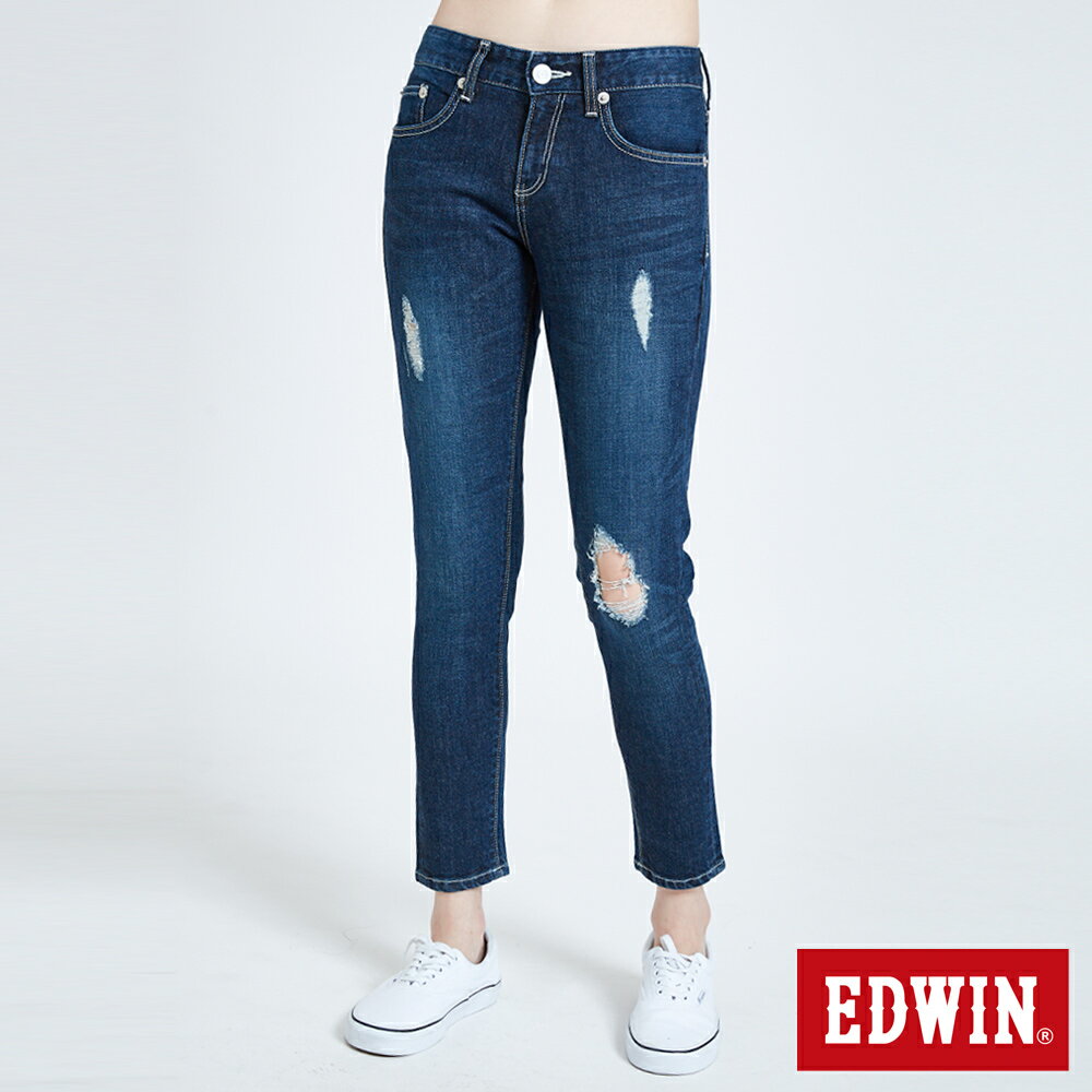 EDWIN 503 BASIC 基本款伸縮AB牛仔褲-女款 酵洗藍 #丹寧服飾特惠