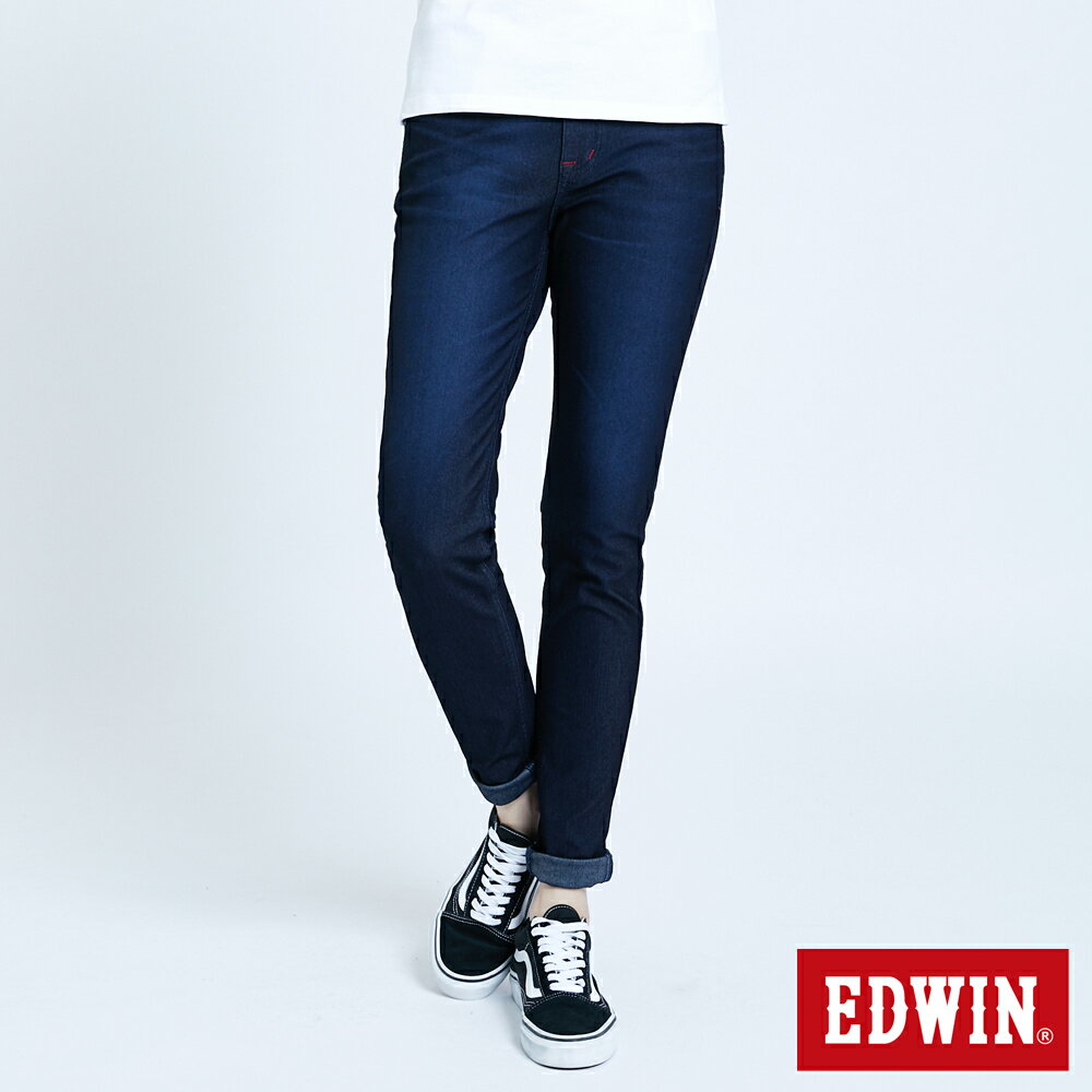 EDWIN JERSEYS 迦績 EJ6 超彈錐形AB牛仔褲-女款 原藍磨 JOGGER #丹寧服飾特惠