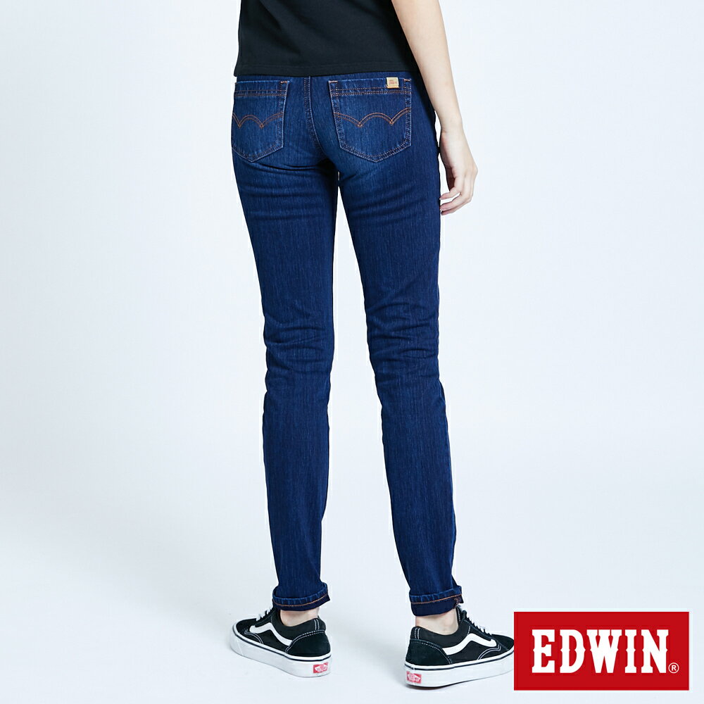 EDWIN 女款 JERSEYS 迦績 EJ2 棉小直筒牛仔褲 (酵洗藍) 2